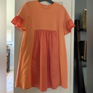 Pretty mixed media dress WITH POCKETS